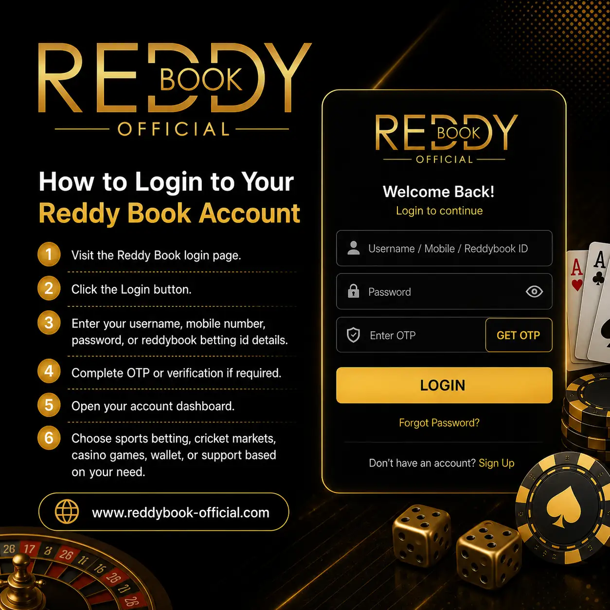 How to Login to Your Reddy Book Account