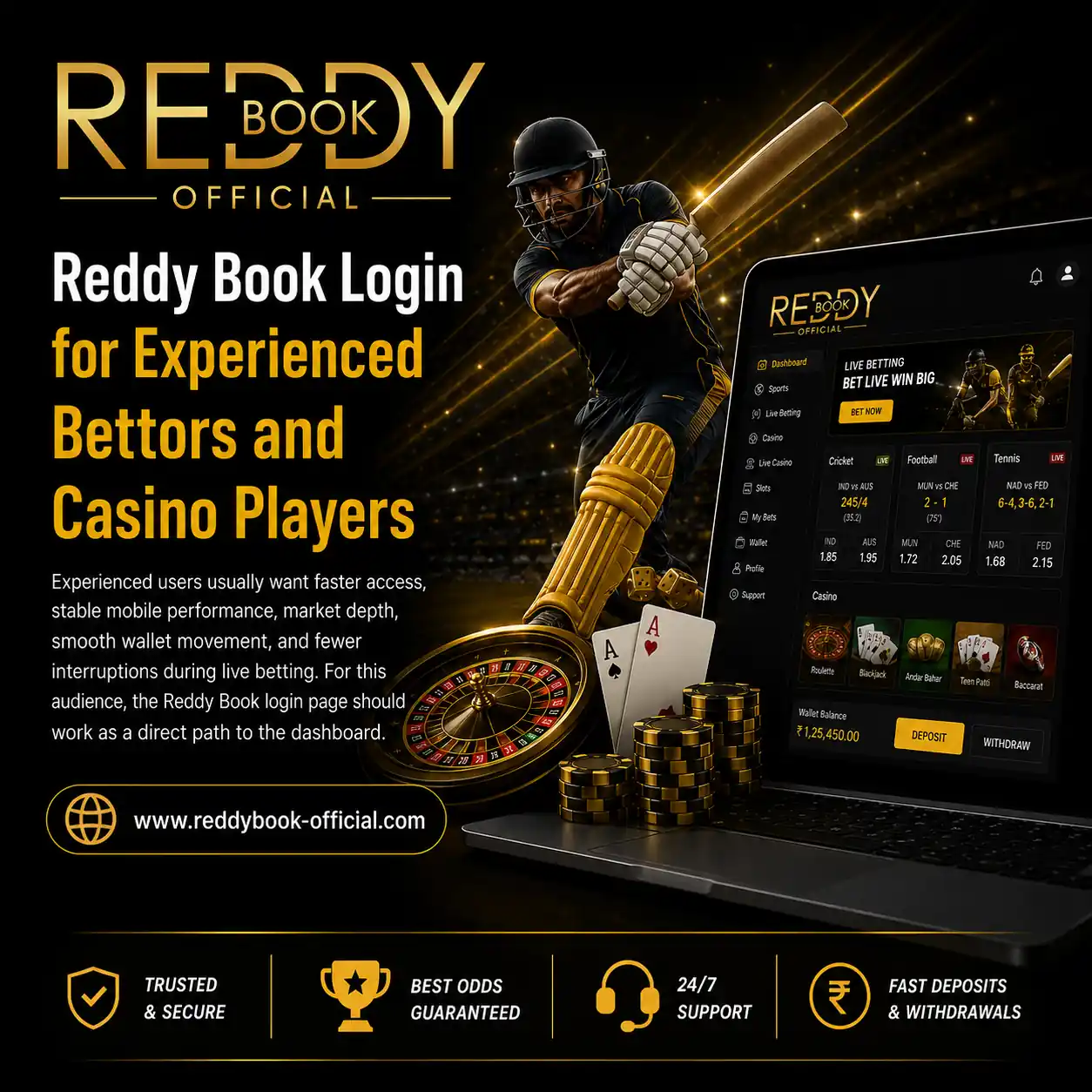 Reddy Book Login for Experienced Bettors and Casino Players